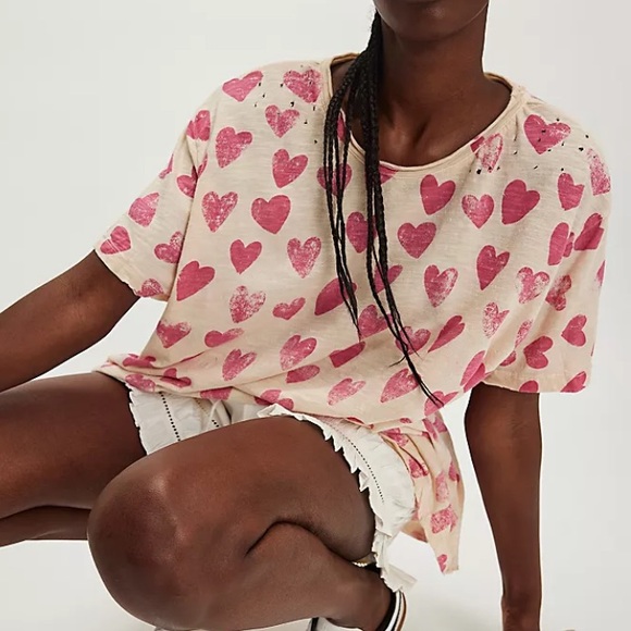 Magnolia Pearl cotton tee my love top 2287 - Picture 3 of 11